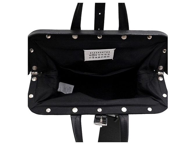 Maison Martin Margiela Borsa Dragger in pelle nera - vista 5