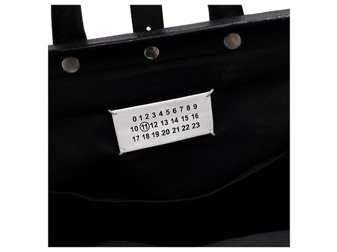Maison Martin Margiela Borsa Dragger in pelle nera - vista 6