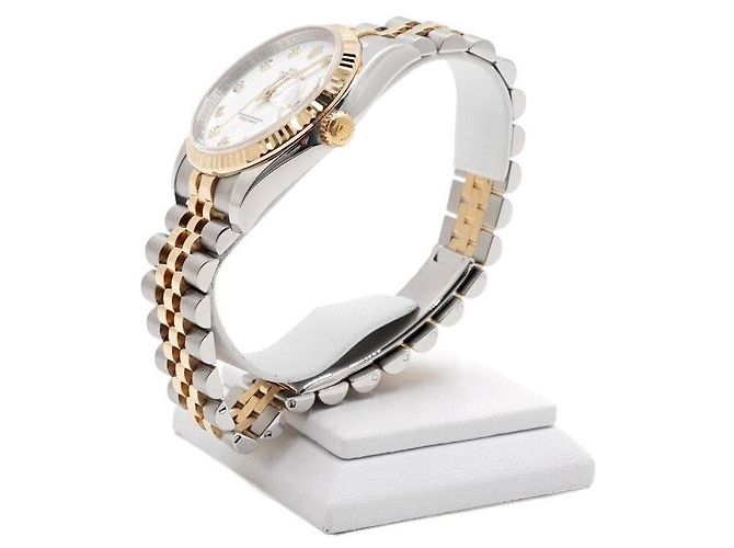 Rolex Orologio da uomo Datejust in combinazione d'oro con diamanti, quadrante bianco - vista 3