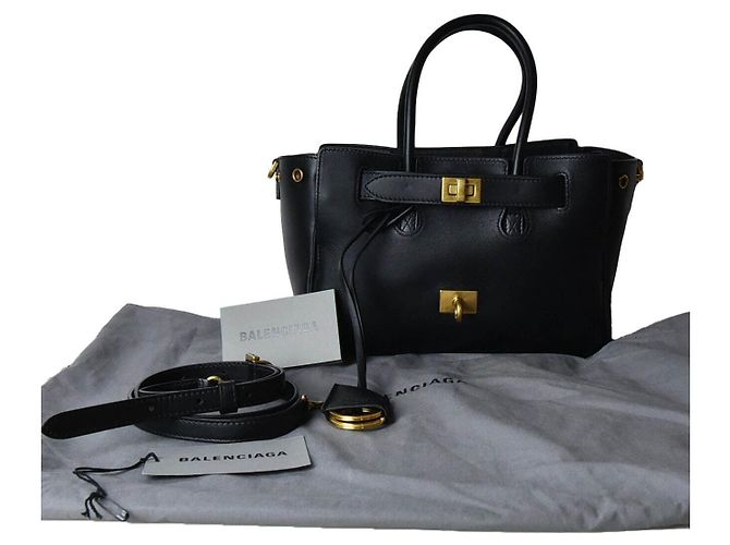 Balenciaga Borsa Tote e Borsa a Tracolla All-Over Nero - vista 6