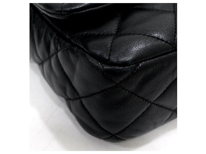 Chanel Borsa a tracolla e borsa a spalla con patta CC in pelle nera e tono oro Season Nero - vista 11