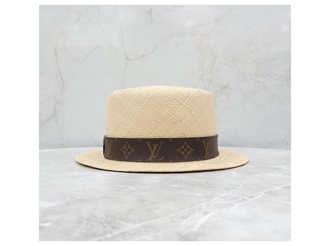 Louis Vuitton Neuer LV Monogram Fedora Panama Hut Silber - Ansicht 2