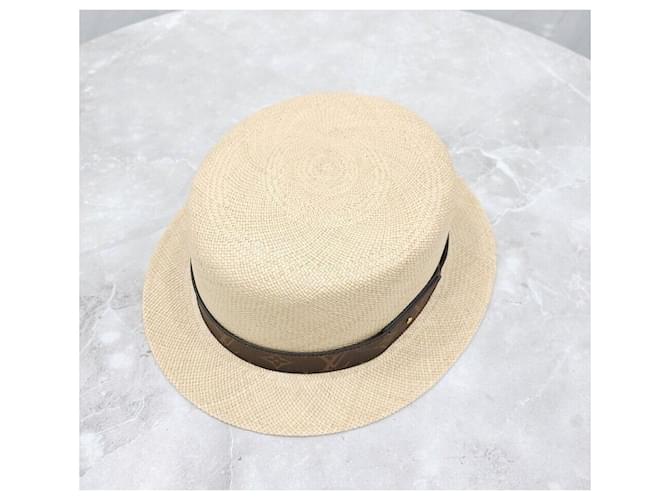 Louis Vuitton Neuer LV Monogram Fedora Panama Hut Silber - Ansicht 3
