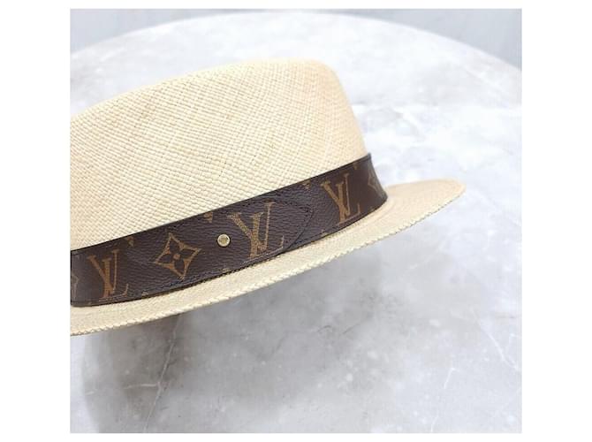 Louis Vuitton Neuer LV Monogram Fedora Panama Hut Silber - Ansicht 4