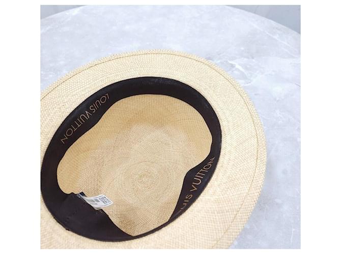 Louis Vuitton Neuer LV Monogram Fedora Panama Hut Silber - Ansicht 5