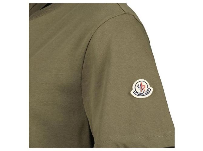 Moncler T-shirt de algodão com monograma Verde - vista 6
