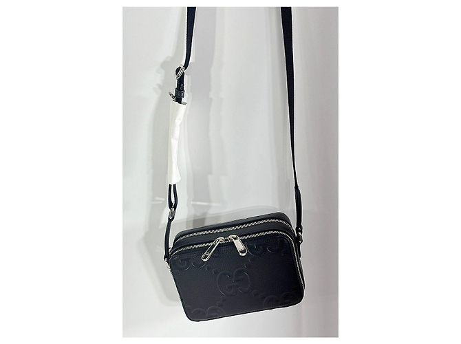 Gucci GG Jumbo Leder Crossbody Bag für Herren Schwarz - Ansicht 11