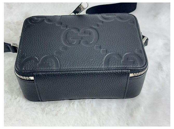 Gucci GG Jumbo Leder Crossbody Bag für Herren Schwarz - Ansicht 15