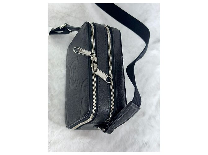 Gucci GG Jumbo Leder Crossbody Bag für Herren Schwarz - Ansicht 16