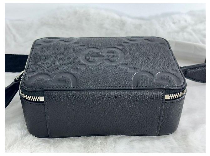 Gucci GG Jumbo Leder Crossbody Bag für Herren Schwarz - Ansicht 4