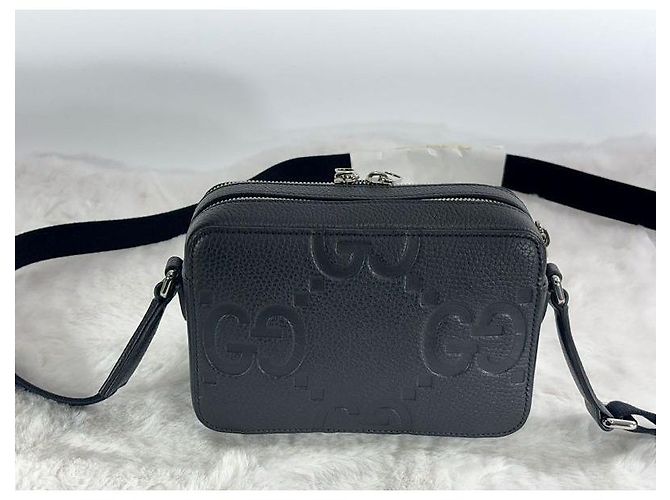 Gucci GG Jumbo Leder Crossbody Bag für Herren Schwarz - Ansicht 5