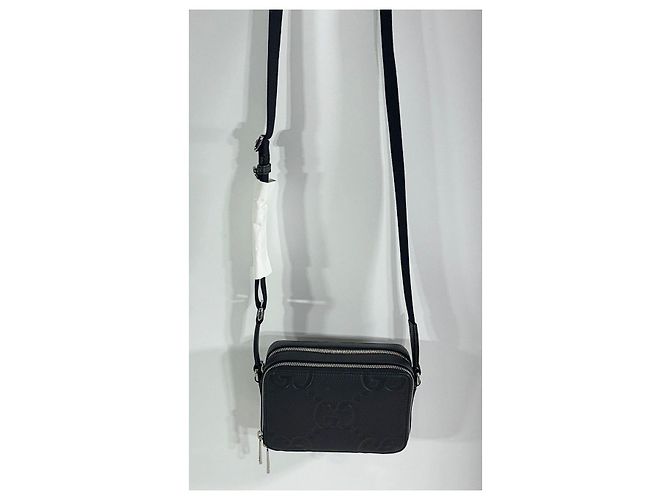 Gucci GG Jumbo Leder Crossbody Bag für Herren Schwarz - Ansicht 8