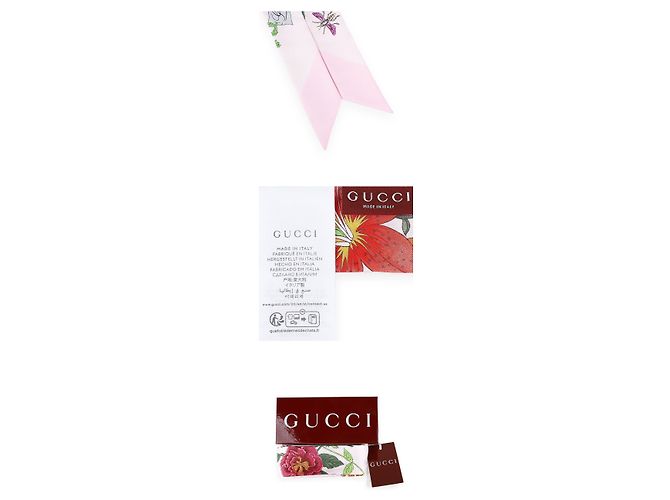 Gucci Sciarpa di seta con stampa floreale (Light Pink) Rosa - vista 4