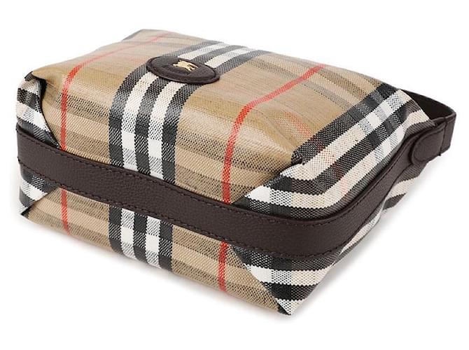 Burberry Borsa Duffel Mini Highland Marrone - vista 6