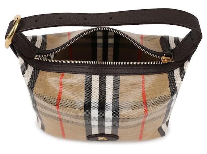 Burberry Borsa Duffel Mini Highland Marrone - vista 7