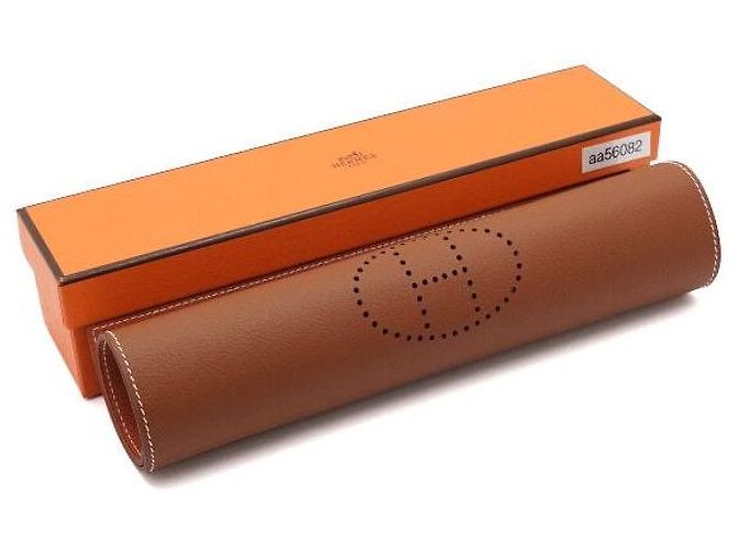 Hermès Vassoio in pelle Rosso - vista 7