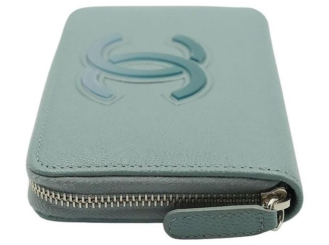 Chanel Portafoglio Medium in Caviar Verde - vista 4