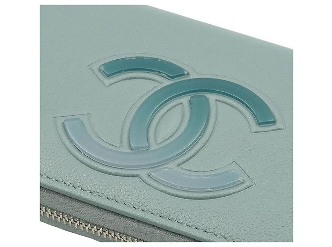 Chanel Portafoglio Medium in Caviar Verde - vista 6
