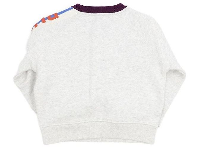 Burberry Graues Fleece-Sweatshirt mit Logo für Babys und Kinder - Ansicht 5