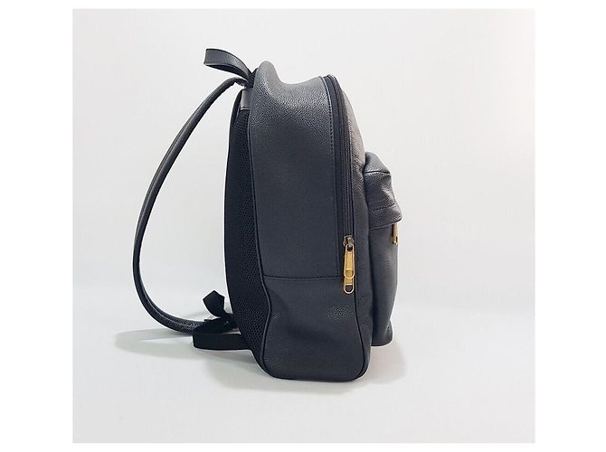 Gucci Logo Leder-Rucksack Schwarz - Ansicht 4