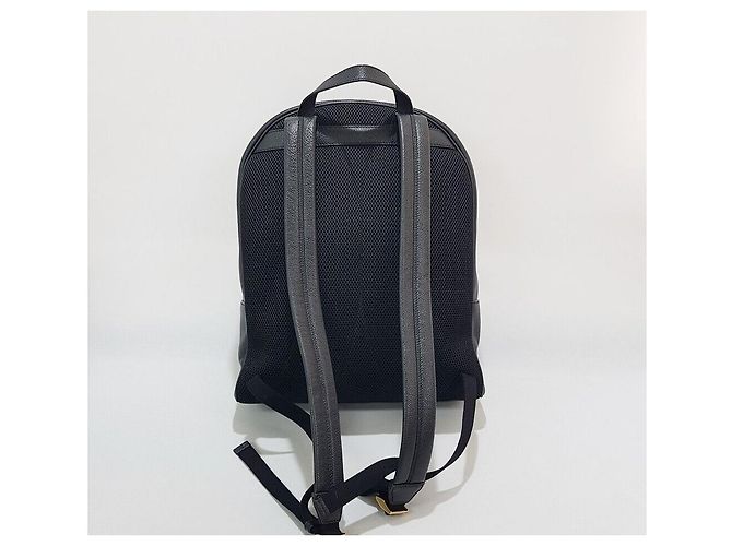 Gucci Logo Leder-Rucksack Schwarz - Ansicht 5