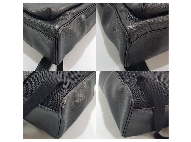 Gucci Logo Leder-Rucksack Schwarz - Ansicht 8