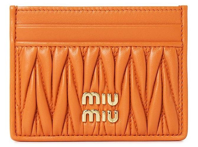 Miu Miu Tarjetero Matelassé para mujer AFPP Naranja - vista 2