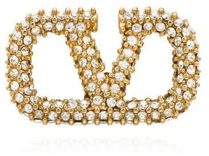 Valentino Orecchini con cristalli Logo Garavani Arancione - vista 2