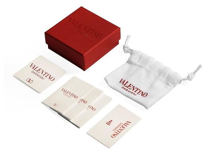 Valentino Orecchini con cristalli Logo Garavani Arancione - vista 7
