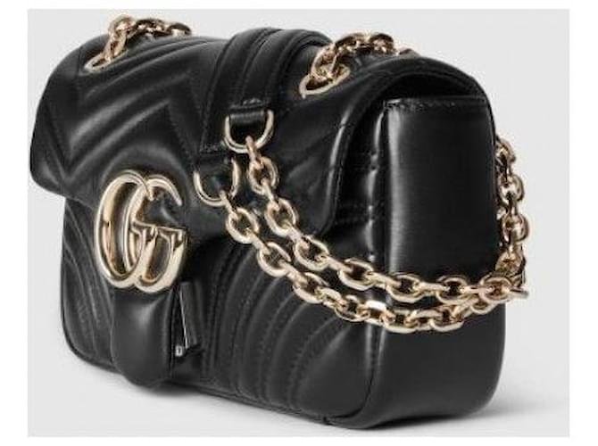 Gucci Borsa a tracolla Small GG Marmont Nero - vista 5