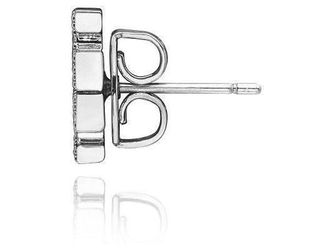 Tory Burch Kira Crystal Logo Ohrringe Silber - Ansicht 4