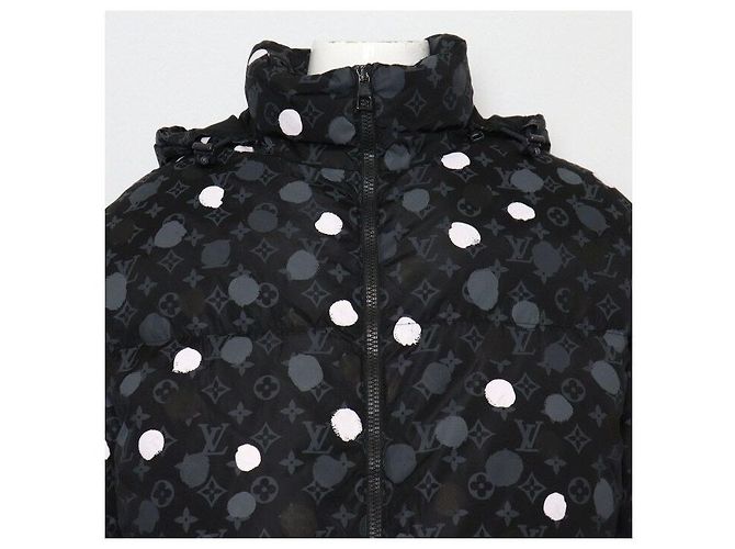 Louis Vuitton Giacca bomber in piumino da uomo Black Monogram Paint Dot Nero - vista 2