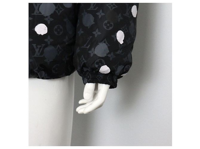 Louis Vuitton Giacca bomber in piumino da uomo Black Monogram Paint Dot Nero - vista 3