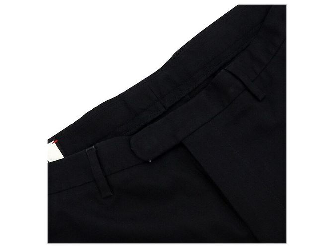 Gucci Pantaloni in cotone neri da uomo con logo Bee Web - vista 5