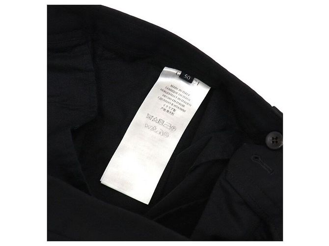Gucci Pantaloni in cotone neri da uomo con logo Bee Web - vista 7