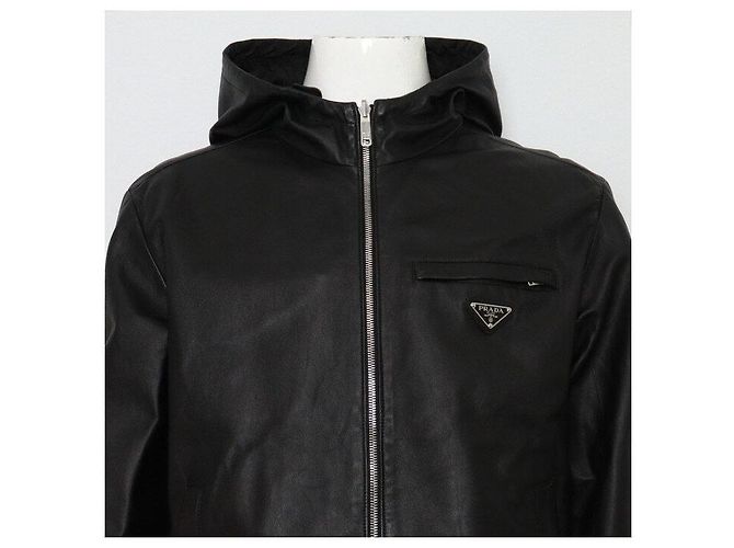 Prada Reversible Napa Leather Nylon Men's Jacket - view 2