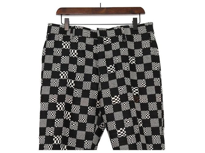 Louis Vuitton Pantaloni Damier Regular in Denim da Uomo Marrone - vista 2