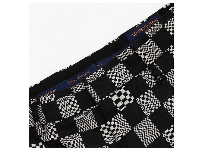 Louis Vuitton Pantaloni Damier Regular in Denim da Uomo Marrone - vista 5