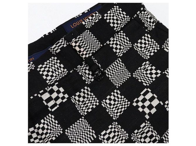 Louis Vuitton Pantaloni Damier Regular in Denim da Uomo Marrone - vista 6