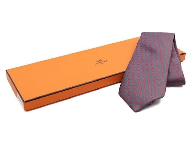Cravatta Hermès in seta a pois Multicolore - vista 8