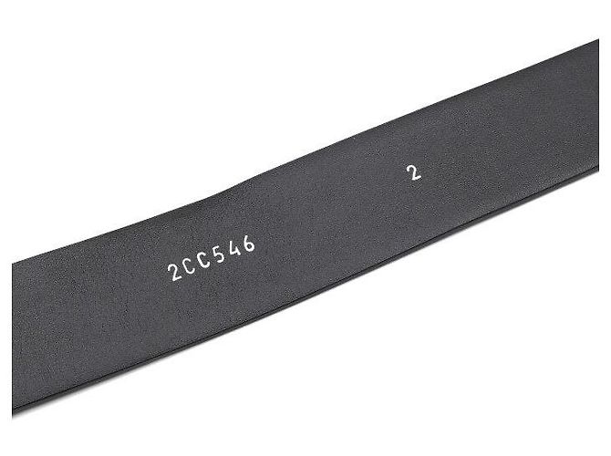 Prada Smooth Leather Silver Triangle Logo Men's Belt - view 6