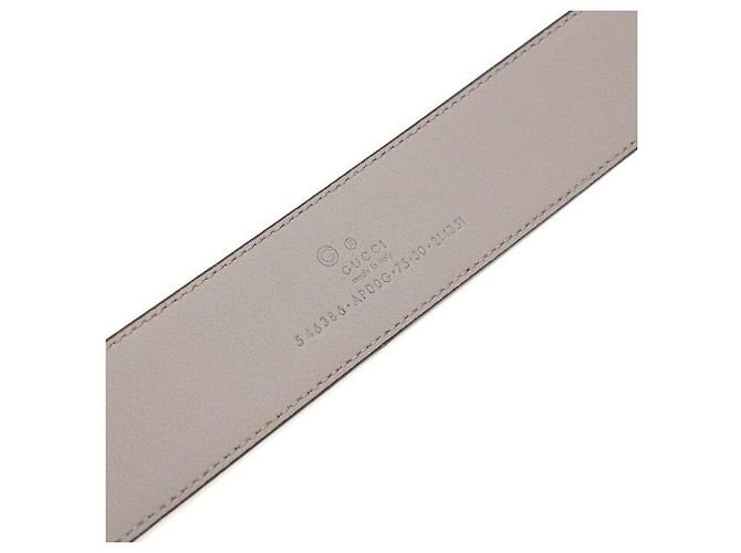 Gucci Gold Metal GG Interlocking Women's Leather Belt - view 6