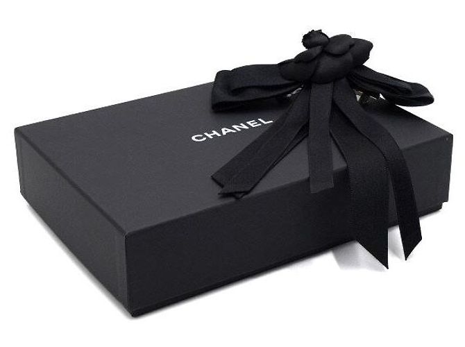 Chanel Fermi capelli con fiocco e camelia nera Nero - vista 8