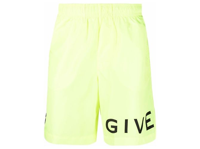 Givenchy Badeshorts mit besticktem Logo Golden - Ansicht 2