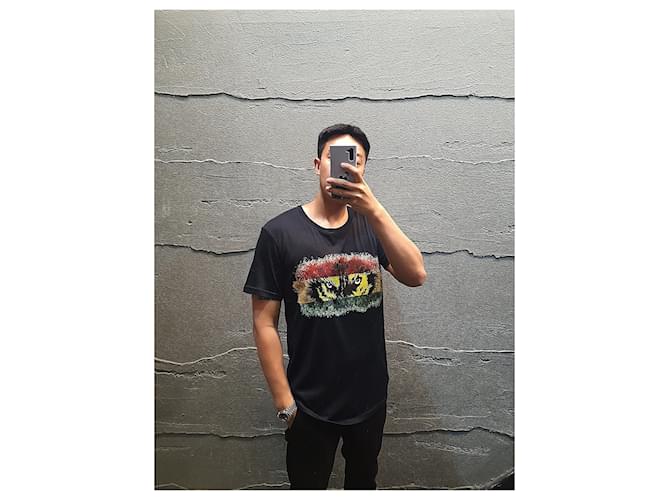 Balmain Black Wolf Rundhals Kurzarm Herren Mehrfarben - Ansicht 4