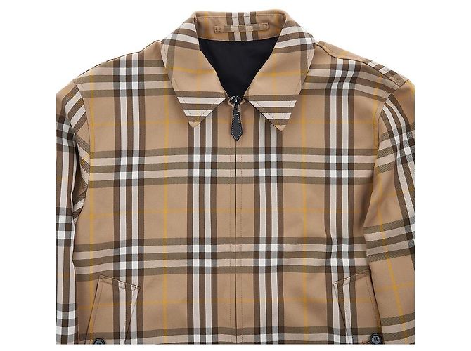 Burberry Giacca Harrington reversibile a quadri in cotone da uomo Multicolore - vista 6