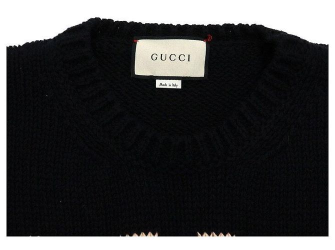 Gucci Pull en maille pour homme noir - vue 5
