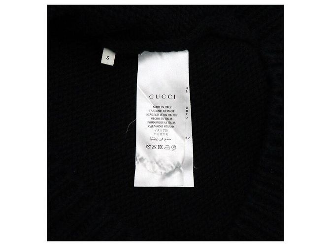 Gucci Pull en maille pour homme noir - vue 6