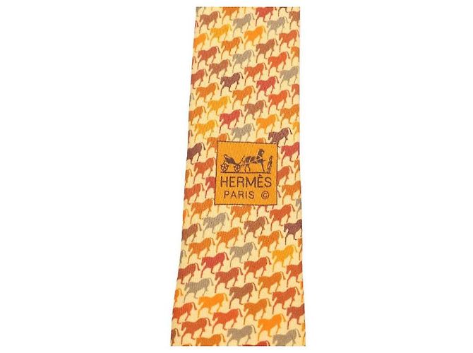 Hermès Cravatta in seta Horse Of Lascaux - vista 6