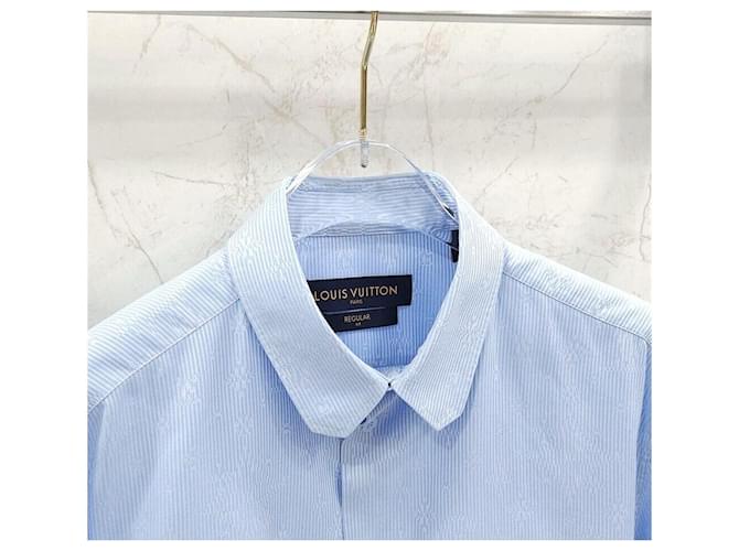 Louis Vuitton Camicia LV Blue Monogram Stripe - vista 4
